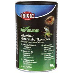 Trixie (Тріксі) Reptiland Vitamin-Mineralstoffkomplex-мінеральна добавка для м'ясоїдних рептилій з кальцієм, 50 г