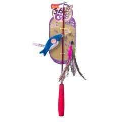 Hartz Just For Cats Kitty Caster Cat Toy- Іграшка для кішок - вудка з рибкою, пір'ям і з котячою м'ятою