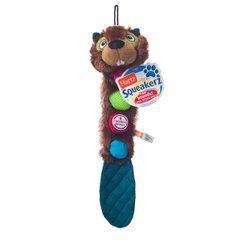 Hartz Squeakerz Dog toy -Іграшка для собак - м'яка, з пищалками (бобер, єнот, лисиця)