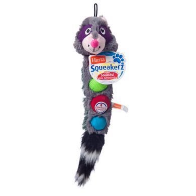 Hartz Squeakerz Dog toy -Іграшка для собак - м'яка, з пищалками (бобер, єнот, лисиця)