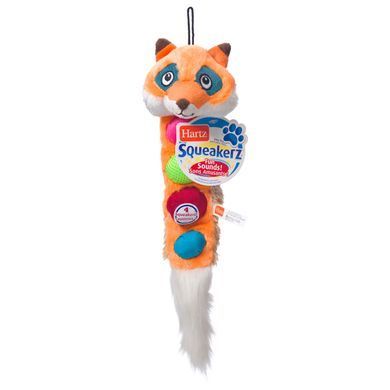 Hartz Squeakerz Dog toy -Іграшка для собак - м'яка, з пищалками (бобер, єнот, лисиця)