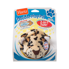 Hartz Double Play Pal -Іграшка для собак - м'яка, 2в1, з пищалкою (лев, тигр, леопард)