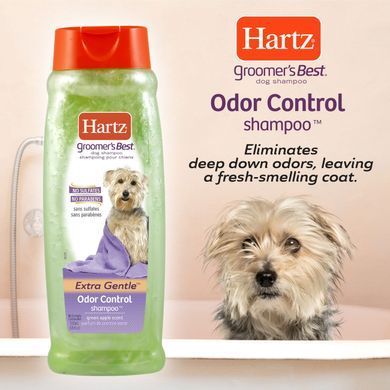 HARTZ GB Odor Control Shampoo for Dogs- Шампунь для собак для усунення неприємного запаху шерсті з ароматом зеленого яблука, 532 мл