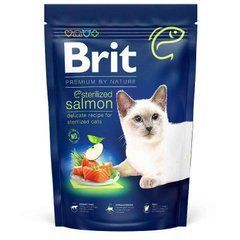 Brit Premium by Nature Cat Sterilized Salmon - Сухий корм з лососем для дорослих стерилізованих котів, 800 г