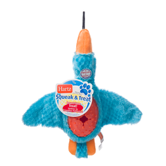 Hartz Squeak&Treat Dog Toy - Іграшка для собак - качка м'яка, з отвором для ласощів та пищалкой