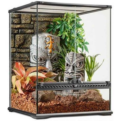 Exo Terra (Екзо Терра) Terrarium Tiki Small-Tall - Тераріум скляний маленький високий для рептилій, 45x45x61 см
