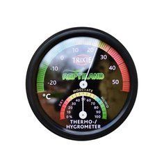 Trixie (Тріксі) Thermo-Hygrometer - Термометр-гігрометр для тераріума механічний, з наліпкою, 7,5 см