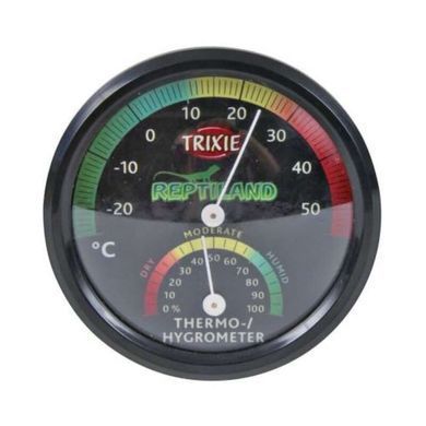 Trixie (Тріксі) Thermo-Hygrometer - Термометр-гігрометр для тераріума механічний, з наліпкою, 7,5 см