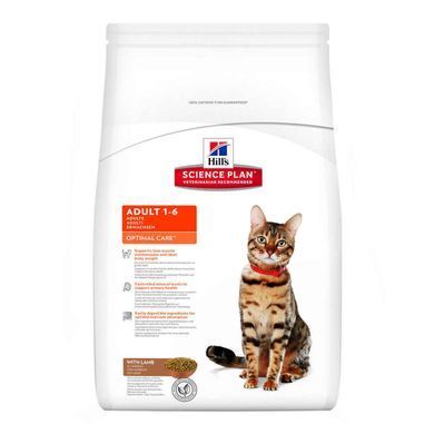 Hill's (Хіллс) Science Plan Adult with Lamb - Сухий корм з ягням для дорослих кішок, 3 кг