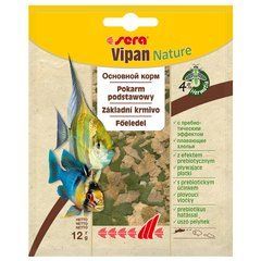 Sera vipan Nature - універсальний корм для всіх акваріумних риб, пластівці, 12 г