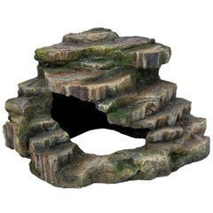 Trixie (Тріксі) Decoration Corner Rock with Cave and Platform - Декорація скеля із печерою та платформою для тераріуму висотою 15 см, 16x12x15 см