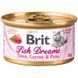 Brit (Бріт) Fish Dreams Tuna, Carrot & Peas - Консерви з тунцем, морквою та горохом для котів, 80 г
