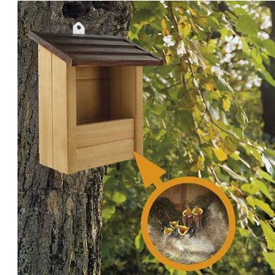 Ferplast (Ферпласт) Nest 9 - Будиночок-гніздо для диких птахів, 20,8x17,6x26,8 см