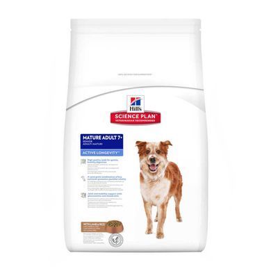Hill's (Хіллс) Science Plan Mature Adult 7 + Medium with Lamb & Rice - Сухий корм з ягням і рисом для собак середніх порід старше 7 років, 2,5 кг